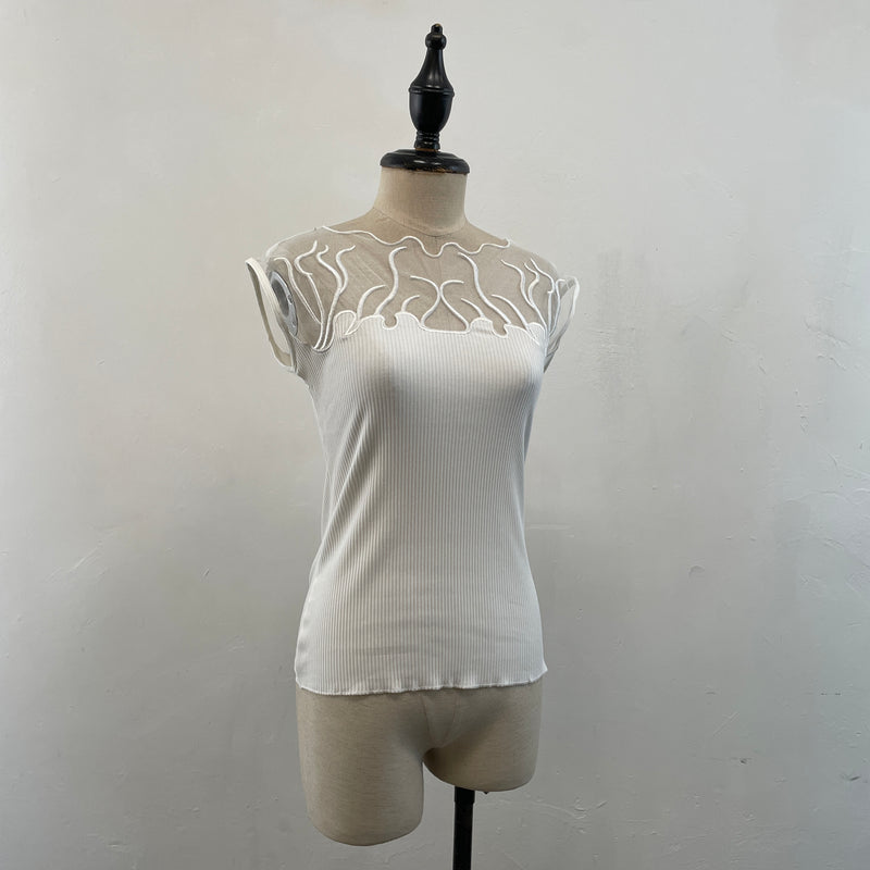 220213 - See-Through Lace Top