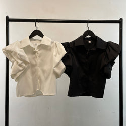 220289 - Puffy Sleeves Shirt Top