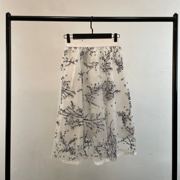 220458 - Floral Gauze Skirt