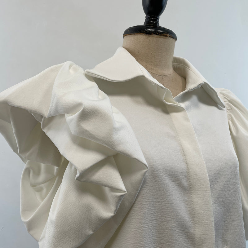 220289 - Puffy Sleeves Shirt Top