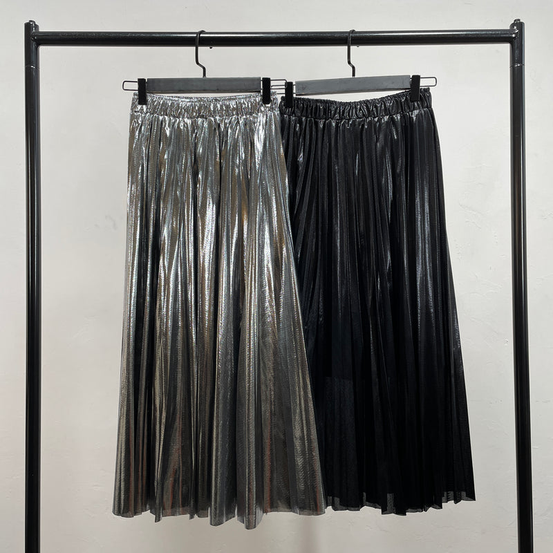 230269 - Shiny Pleated Skirt